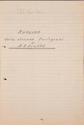 &quot;Ruolino della Sezione di Novilara&quot; - [1944]