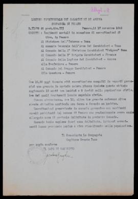 &quot;Incidenti mortali in occasione di esercitazioni di tiro in Pesaro&quot; - 1943