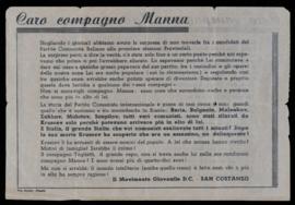 &quot;Caro Compagno Manna&quot; - [196-?]