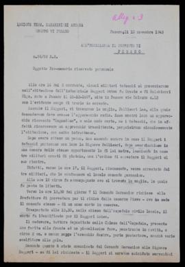 &quot;Pro memoria riservata personale&quot; - 1943