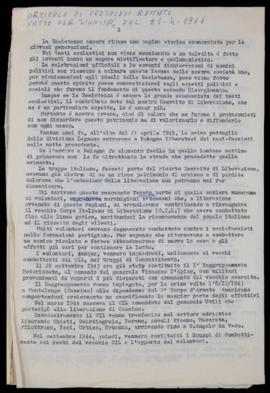 &quot;Articolo di Pezzolesi Renato fatto per l&#039;Unità del 21-4-1966&quot;