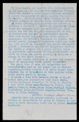 Denuncia aggressione nella Caserma dei carabinieri - [1943]