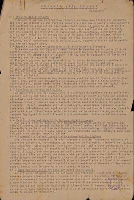 Relazione Brigata Gap Pesaro - [1944]