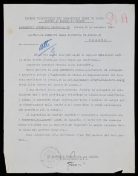 Denuncia azioni della GNR a Urbania - 1944