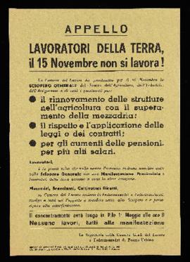 &quot;Appello lavoratori della terra&quot; - [1967]