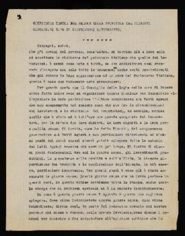 &quot;Conferenza tenuta dal compagno Costantini dopo il compromesso governativo&quot; - 1954