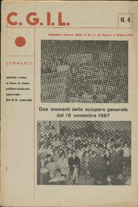 &quot;Bollettino interno della Cgil di Pesaro e Urbino&quot; - 1967