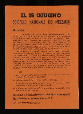 &quot;Il 15 giugno sciopero nazionale dei mezzadri&quot; - 1961