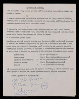 Accordo lavoro festivo panettieri - 1962