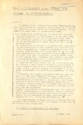 &quot;Uniti i sindacati e gli operai per piegare la Confindustria&quot; - 1963