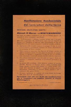 &quot;Manifestazione mandamentale dei lavoratori della terra&quot; - 1964