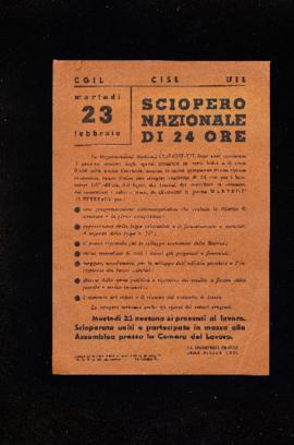 &quot;Sciopero nazionale di 24 ore&quot; - 1965