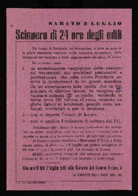 &quot;Sciopero di 24 ore degli edili&quot; - [1960]