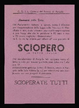 &quot;Sciopero in tutta Italia&quot; - 1957