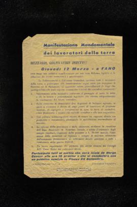 &quot;Manifestazione mandamentale dei lavoratori della terra&quot; - 1964