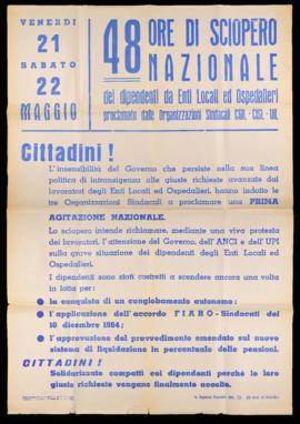 &quot;48 ore di sciopero nazionale dei dipendenti di ente locale e ospedalieri&quot; - [1965]