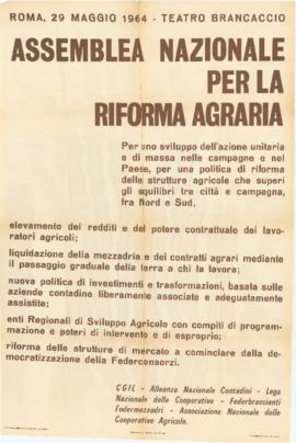 &quot;Assemblea nazionale per la riforma agraria&quot; - 1964