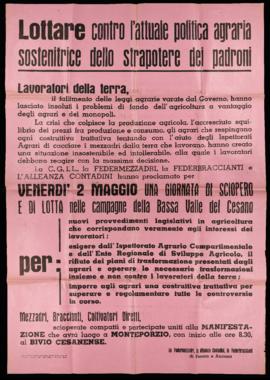 &quot;Lottare contro l&#039;attuale politica agraria&quot; - [1969]