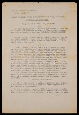 Accordo personale Cassa di risparmio di Pesaro - 1956