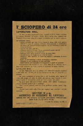 &quot;1° sciopero di 24 ore&quot; - 1963