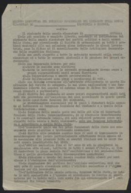 Mozione del sindacato scuola elementare  - 1947