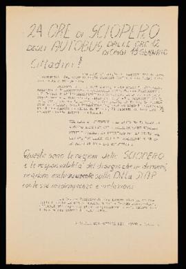 &quot;24 ore di sciopero degli autobus&quot; - [1966]