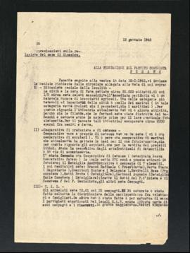 Lettera del Comitato di sezione della Sezione di Fano del Partito comunista italiano - PCI alla F...