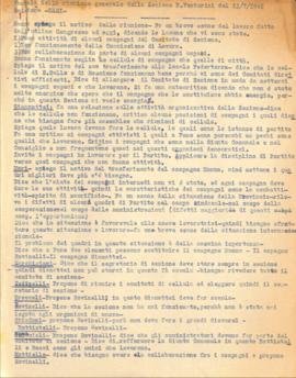 &quot;Verbale della riunione generale della Sezione B. Venturini del 13/7/1949&quot;