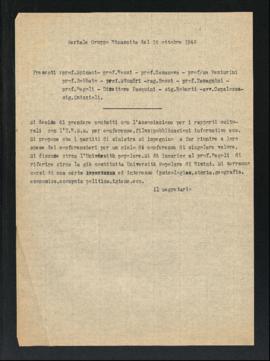 Verbale della riunione del 16 ottobre 1946 del Gruppo Rinascita di Fano