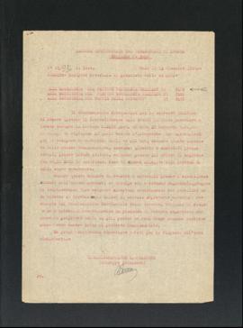 Lettera del Comandante della Stazione di Fano della Legione territoriale dei carabinieri di Ancon...