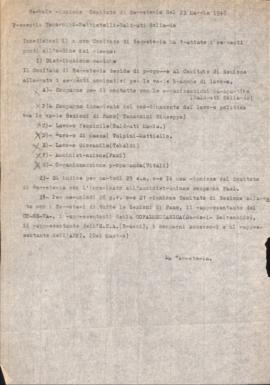 &quot;Verbale riunione Comitato di Segreteria del 23 maggio 1948&quot;