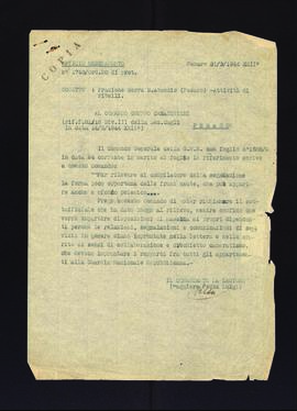 [Lettera di Luigi Pezza sull&#039;attività di ribelli a Serra Sant&#039;Abbondio]