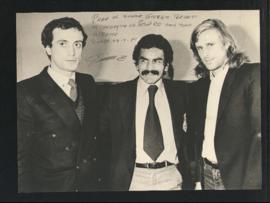 Premiazione di Björn Borg, Pietro Mennea e Juan Josè Gimenez