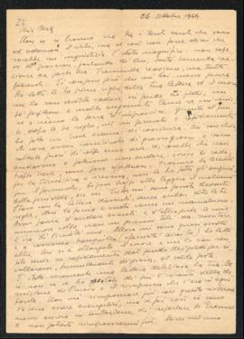 Lettera di Bruno Venturini del 24 ottobre 1944