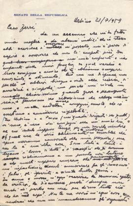 [Lettera di Egisto Cappellini a Erivo Ferri]