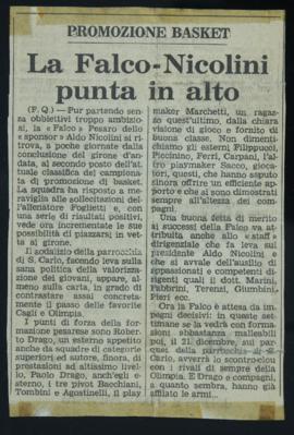 &quot;La Falco-Nicolini punta in alto&quot;