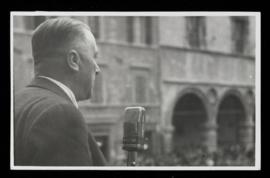 Comizio di Wolframo Pierangeli in Piazza del Popolo - [195-?]
