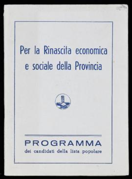&quot;Per la rinascita economica e sociale della Provincia&quot; - [1956]
