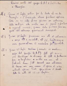 "Azioni svolte dal Gruppo GAP di Trebbiantico e Muraglia" - [1944]