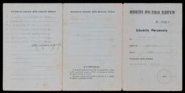 "Libretto personale di Ottavio Ricci" - [1945]