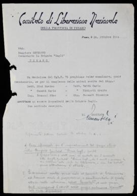 Inquadramento Gruppo Mini-Betti - 1944