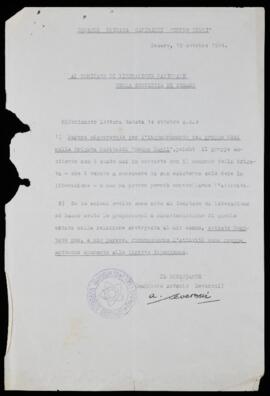 Parere sfavorevole all'inquadramento del Gruppo Mini-Betti - 1944