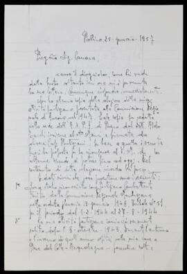 Lettera di Don Giuseppe Rinaldini- 1957