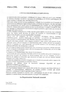 "A tutti i colleghi della Carifano SPA"