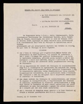 "Ordine del giorno sull'Ente di sviluppo" - 1965