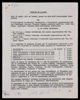 Accordo personale di trebbiatura - 1963