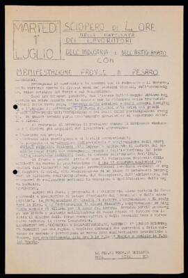 "Sciopero dei lavoratori dell'industria e dell'artigianato" - [1981]