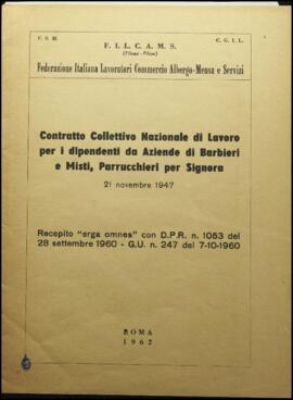 Contratto collettivo nazionale di lavoro per i dipendenti da aziende di barbieri e misti, parrucchieri per signora