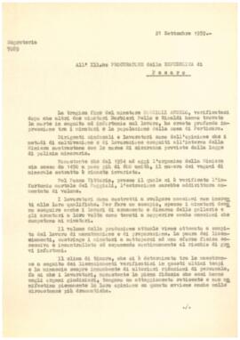 Tragica fine del minatore Poggioli Angelo - 1959
