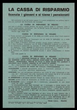 "La Cassa di risparmio licenzia i giovani e si tiene i pensionati"